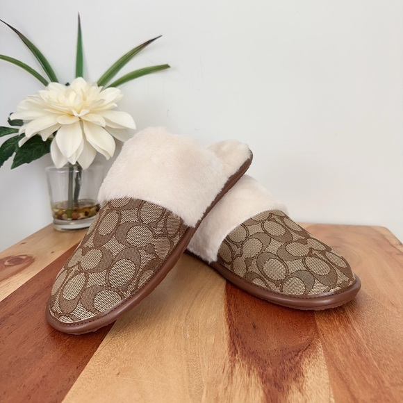 NWT Coach Zena Slipper In Signature Jacquard size US8 - Picture 6 of 8